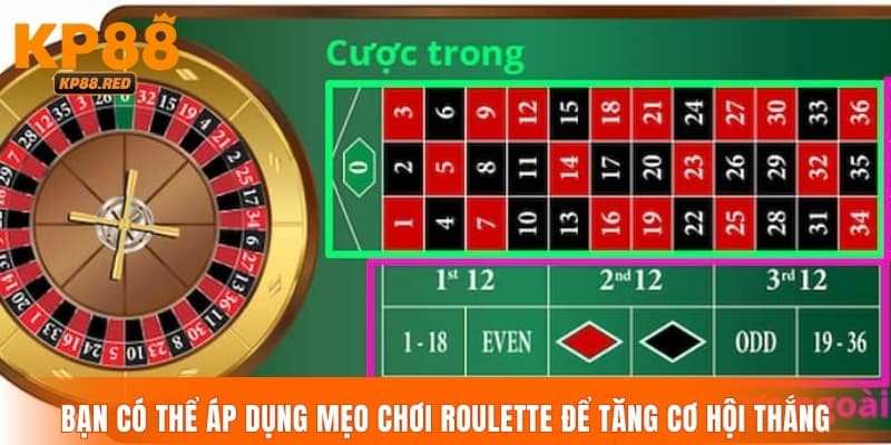 Bạn có thể áp dụng mẹo chơi Roulette để tăng cơ hội thắng